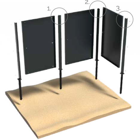 Cortenstahlzaun, Breite 1350mm