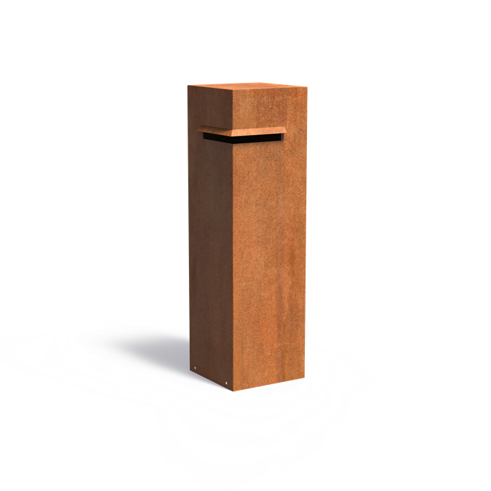 Briefkasten aus Cortenstahl, Ecke