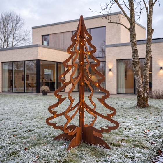 Weihnachtsbaum aus Cortenstahl