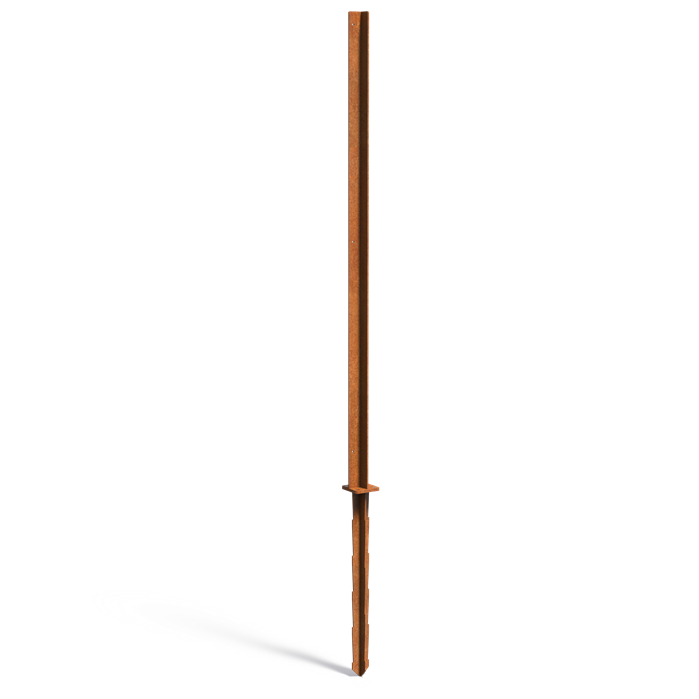 Zaunpfosten aus Cortenstahl