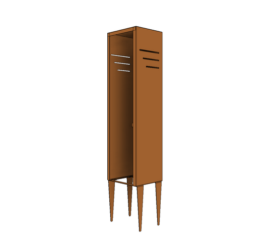 Freistehende Wallbox-Säule - Cortenstahl