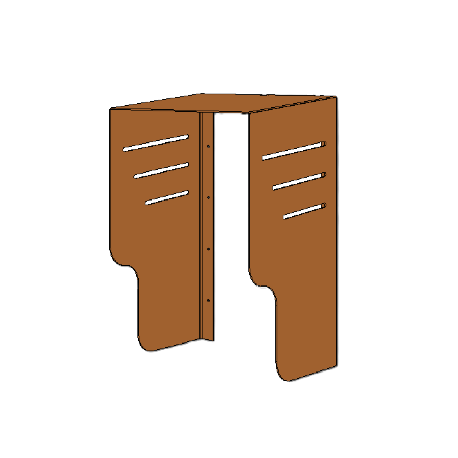 Wallbox-Wetterschutz - Cortenstahl