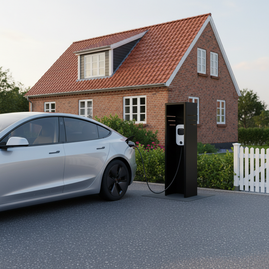 Freistehende Wallbox-Säule - Schwarz