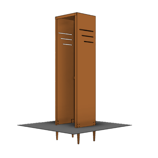 Freistehende Wallbox-Säule - Cortenstahl