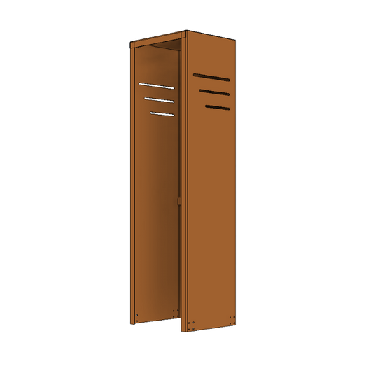 Freistehende Wallbox-Säule - Cortenstahl