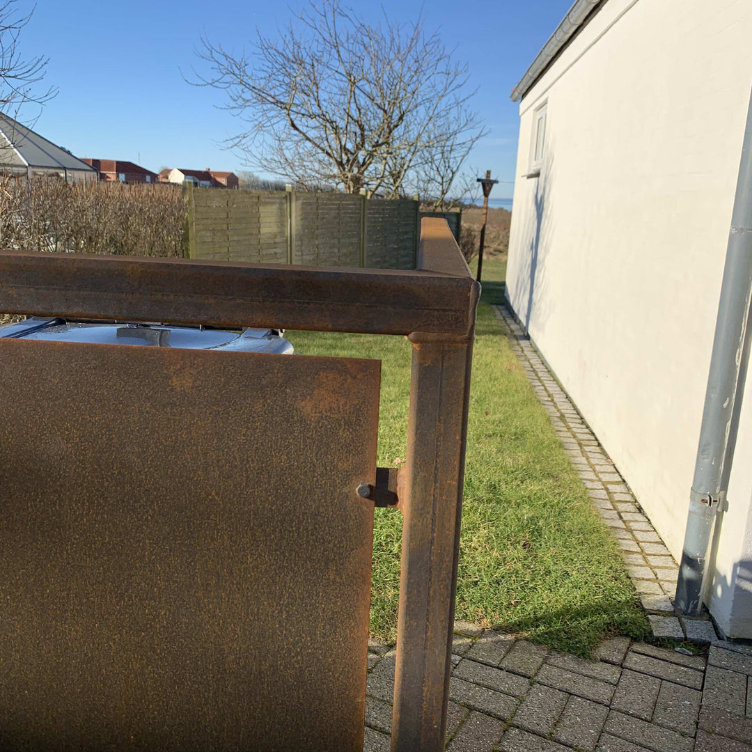 Mülltonnenunterstände aus Cortenstahl - schwere Ausführung